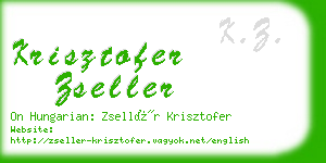 krisztofer zseller business card